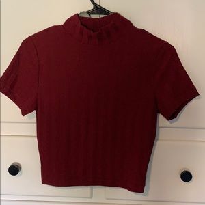 Maroon crop top